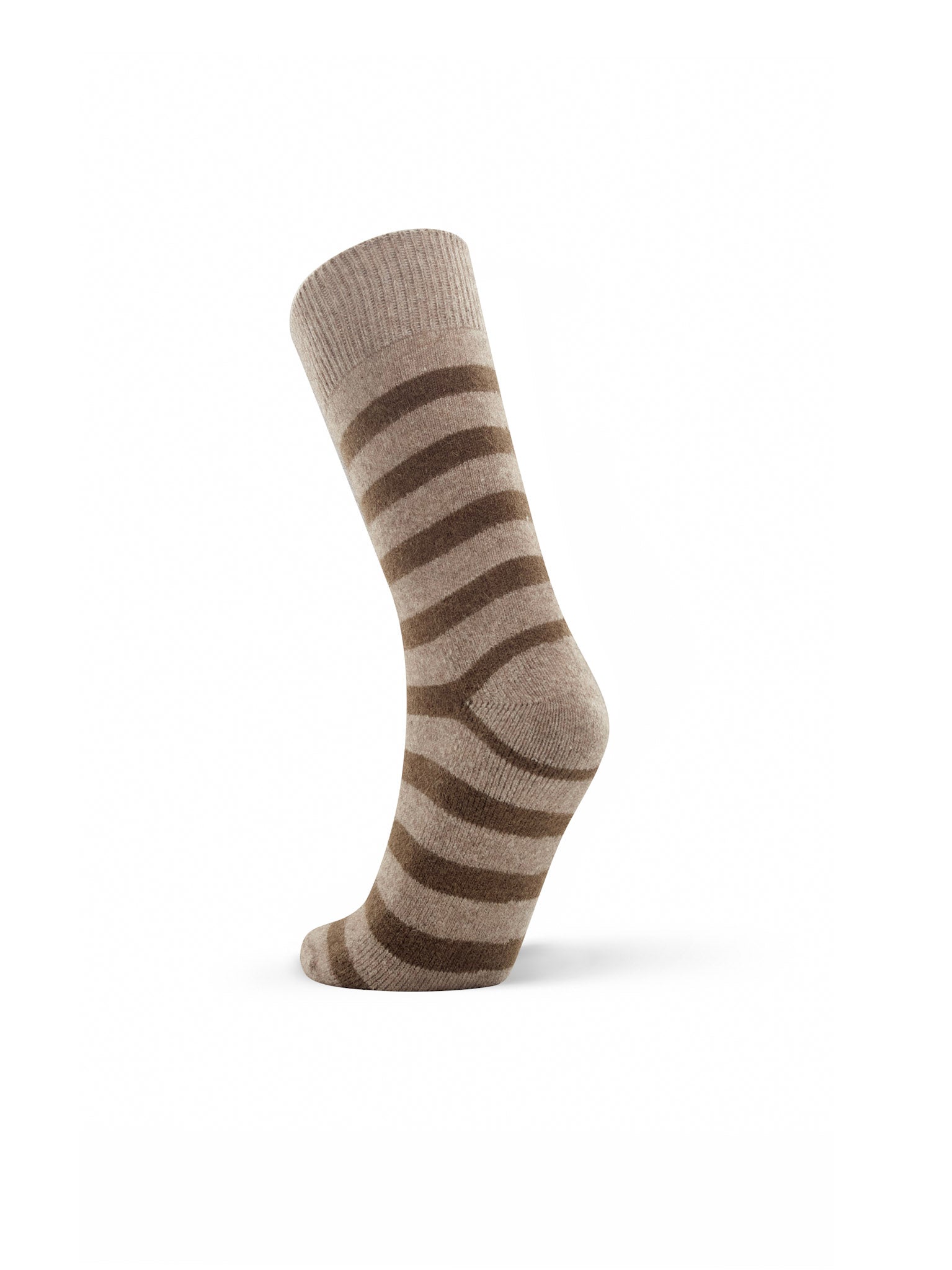 Possum Stripe Cushion Sock - Natural
