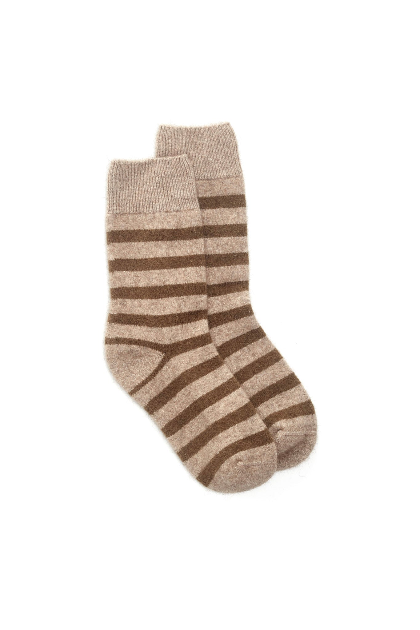 Possum Stripe Cushion Sock - Natural