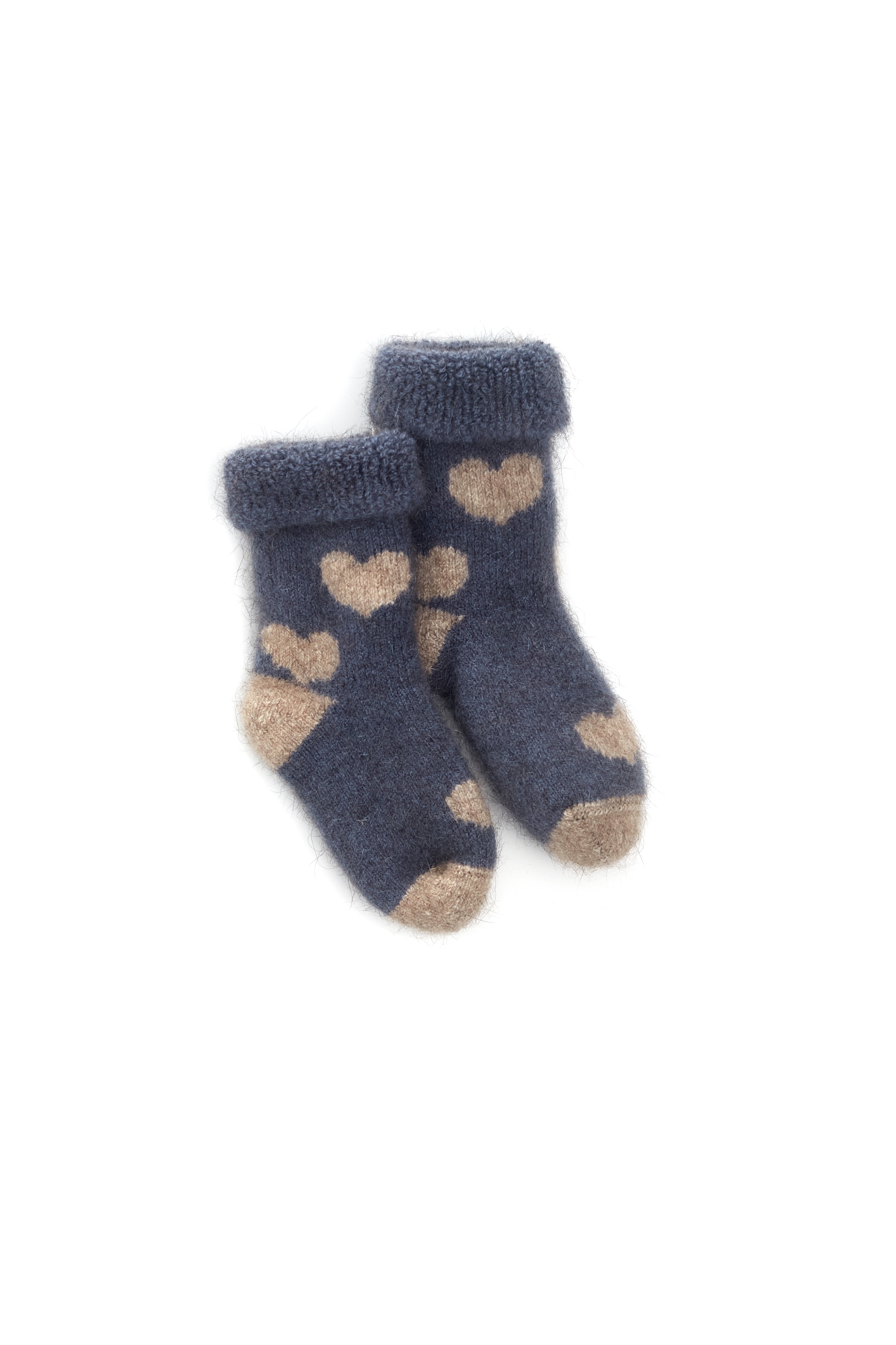 Baby Possum Heart Sock - Blue Fjord
