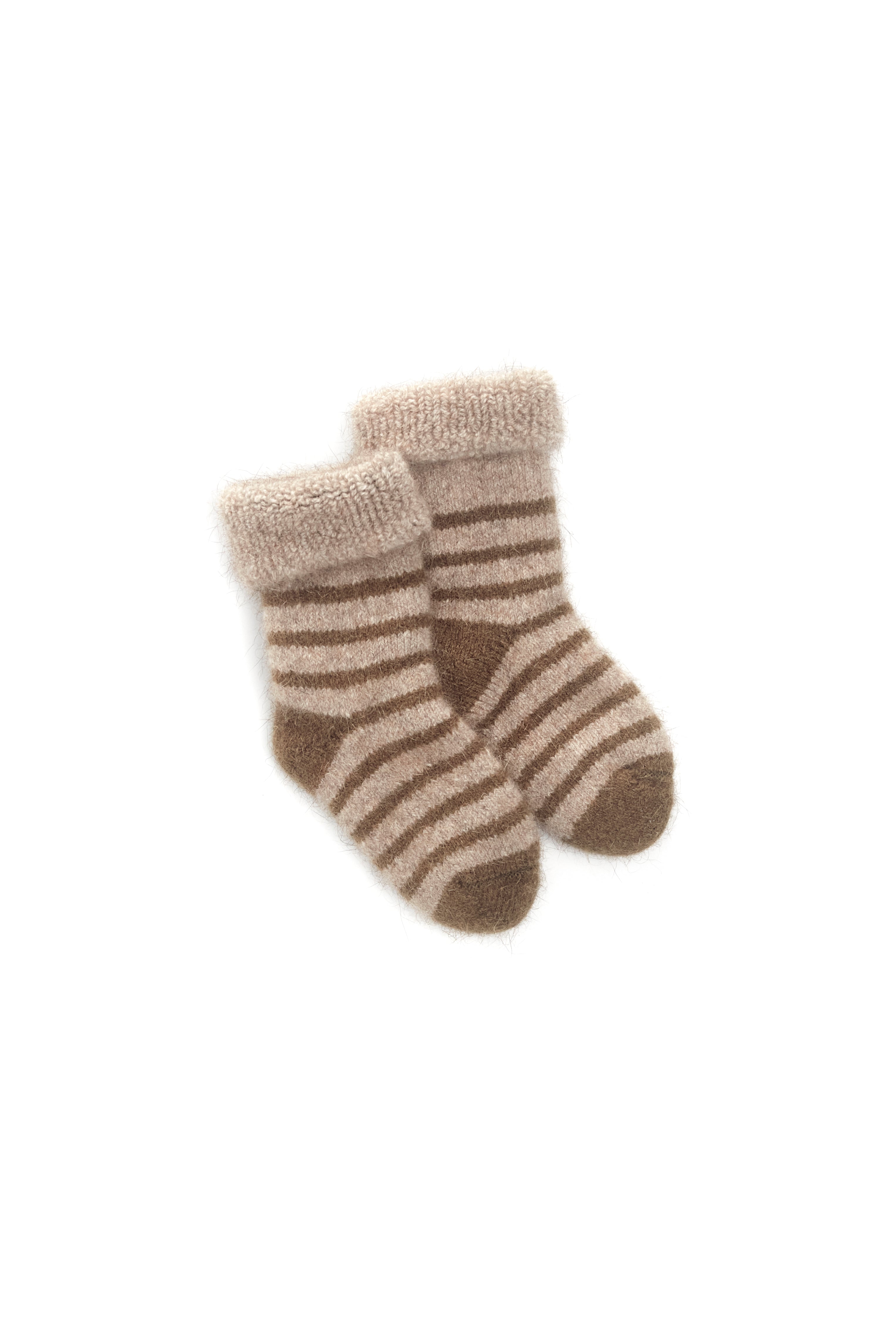 Baby Possum Stripe Sock - Natural
