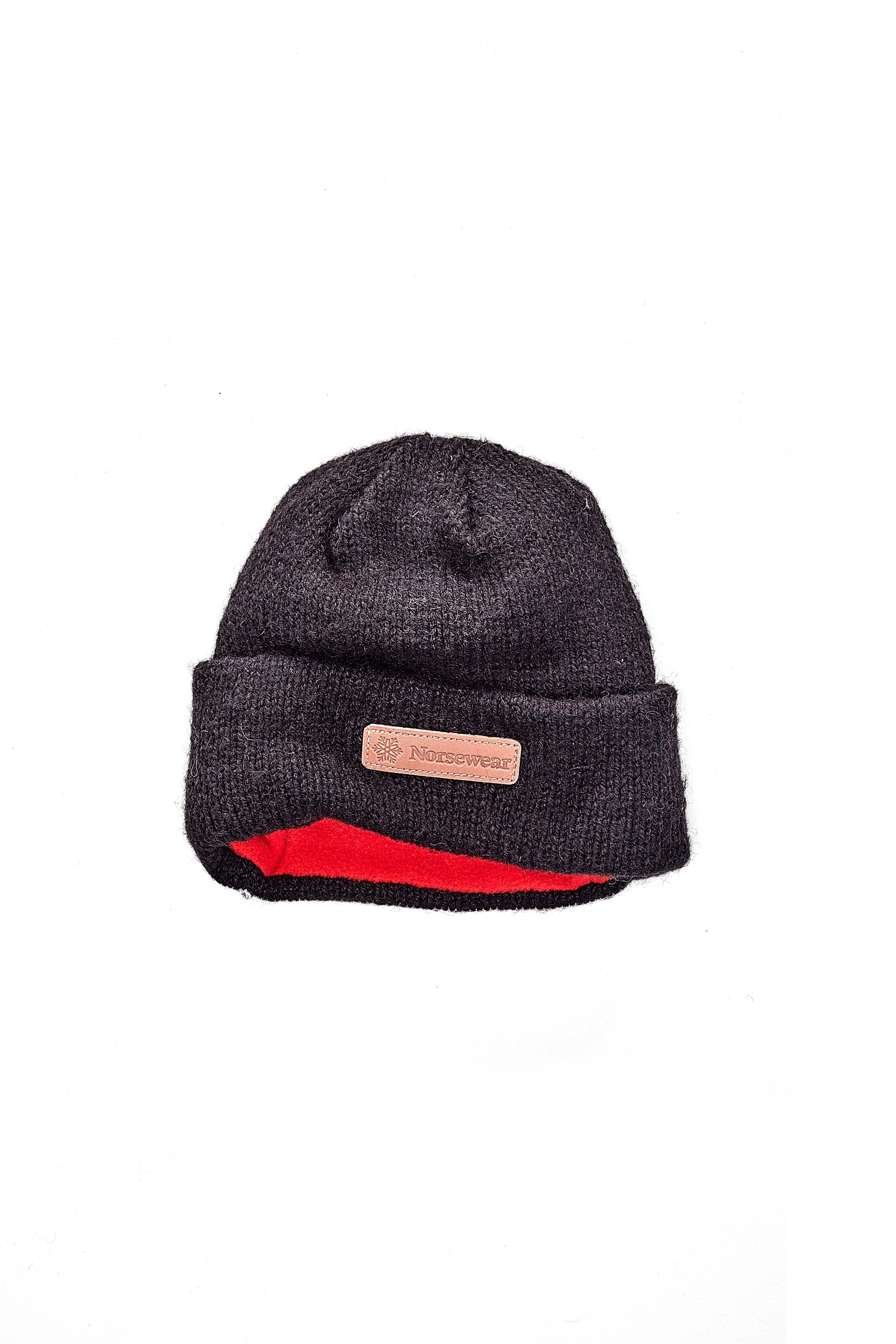 Aspiring Leather Patch Beanie - Black