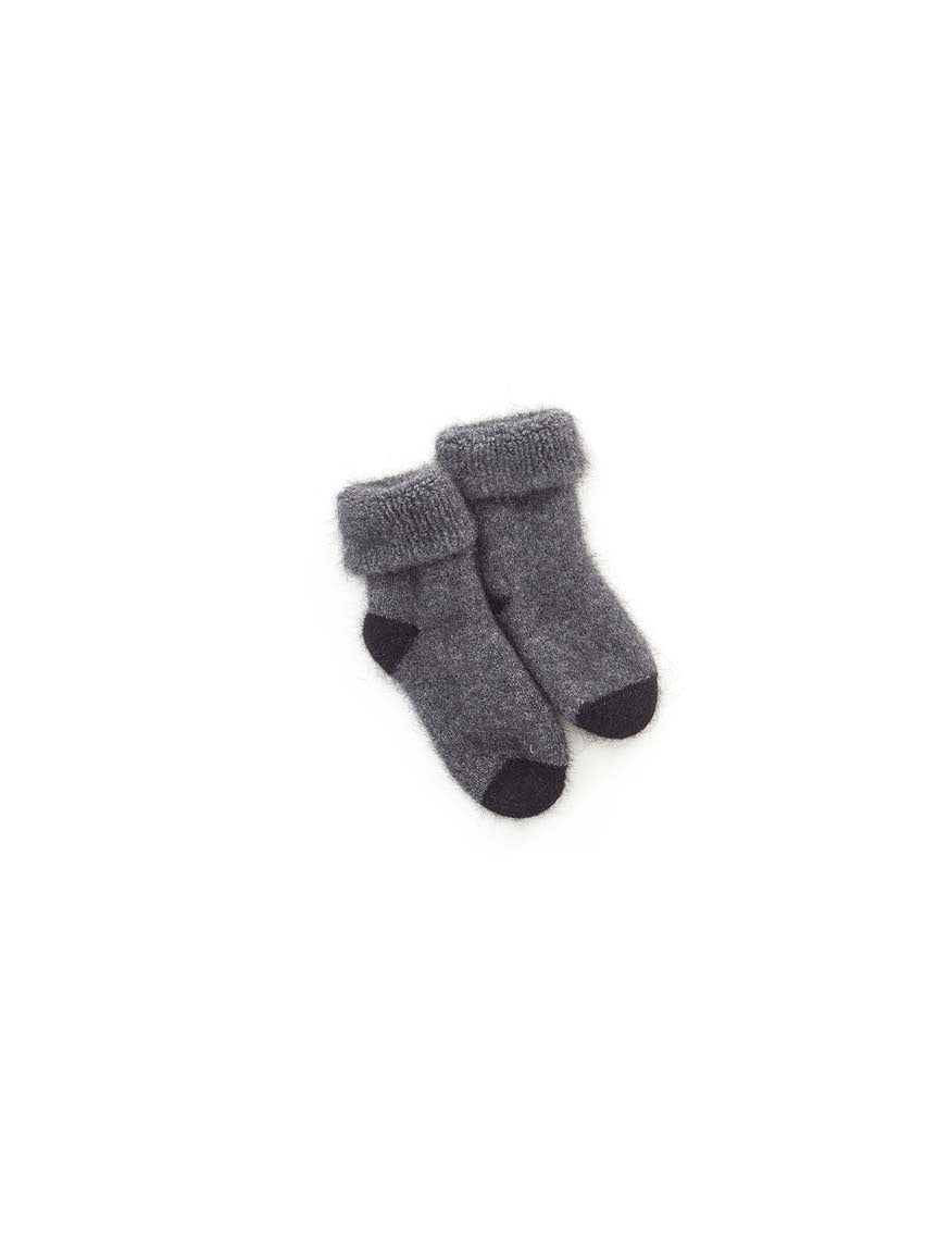 Baby Possum Plain Sock - Charcoal