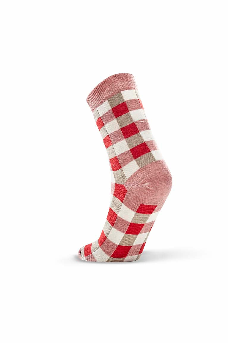 NORSEWEAR - Check Sock - Strawberry