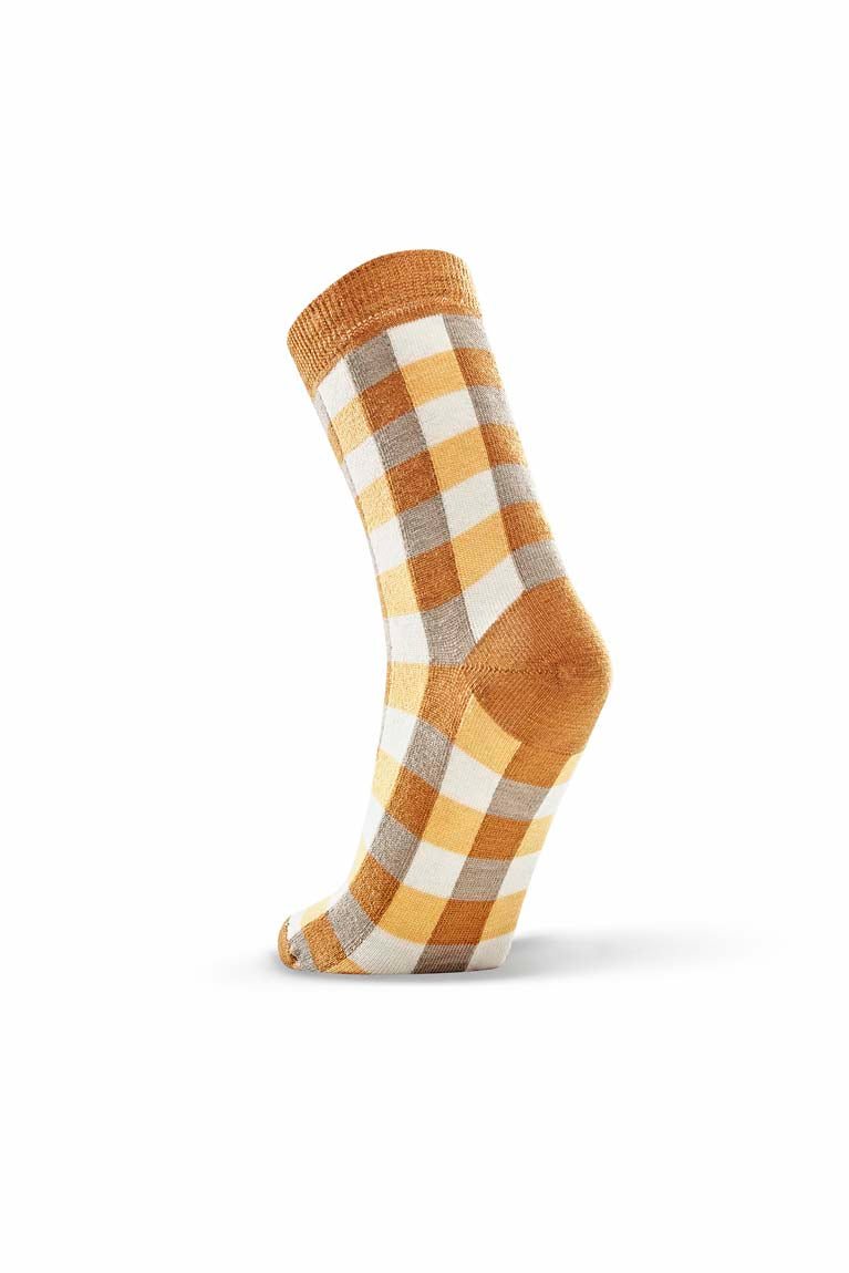 Sock Check Fu NORSEWEAR - Check Sock - Yellow