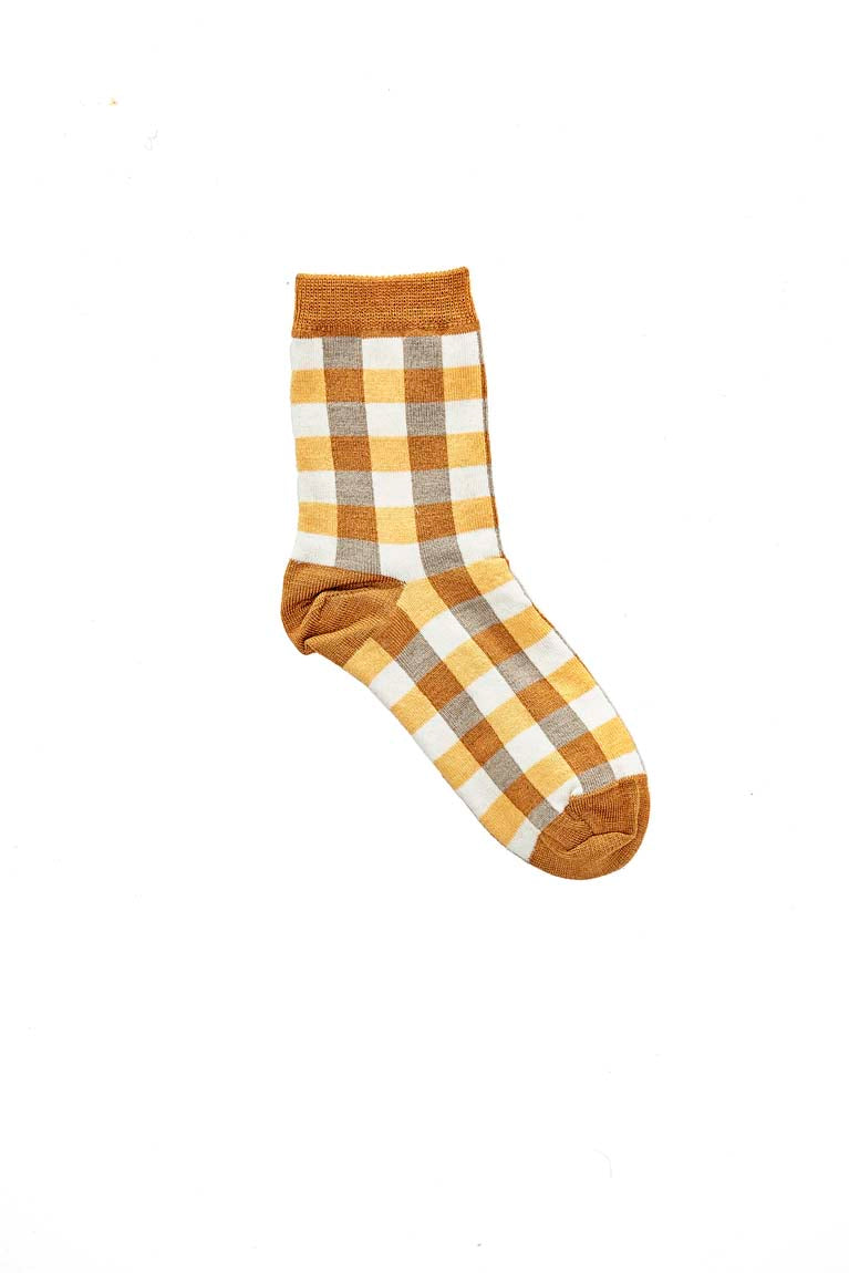 Check Sock - Yellow