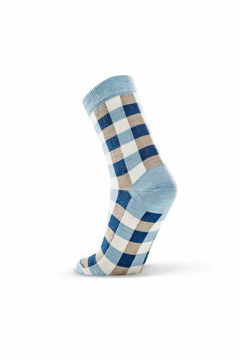 NORSEWEAR - Check Sock - Seafoam