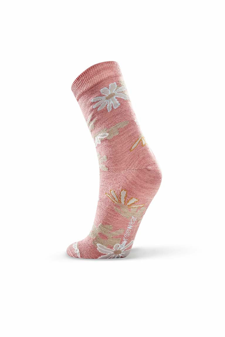 Daisy Bloom Sock - Dusty Pink