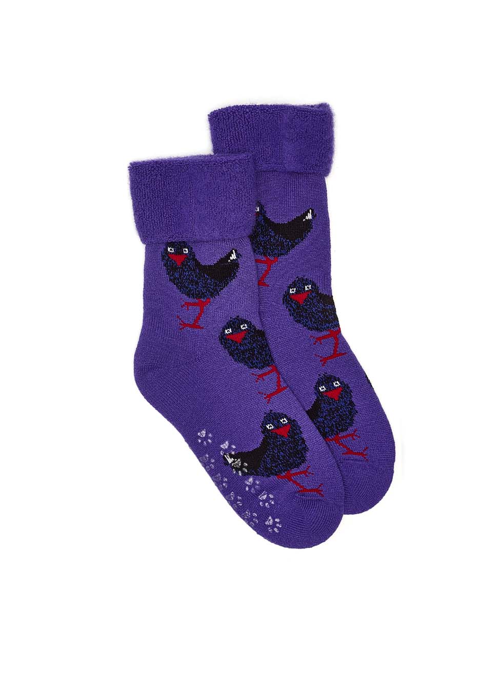 Pukeko Bed Socks - Purple