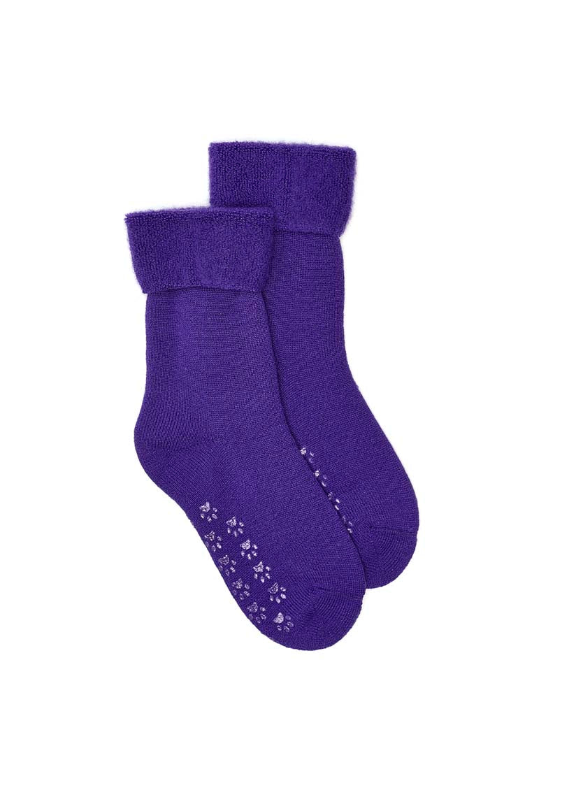 Plain Bed Socks - Purple