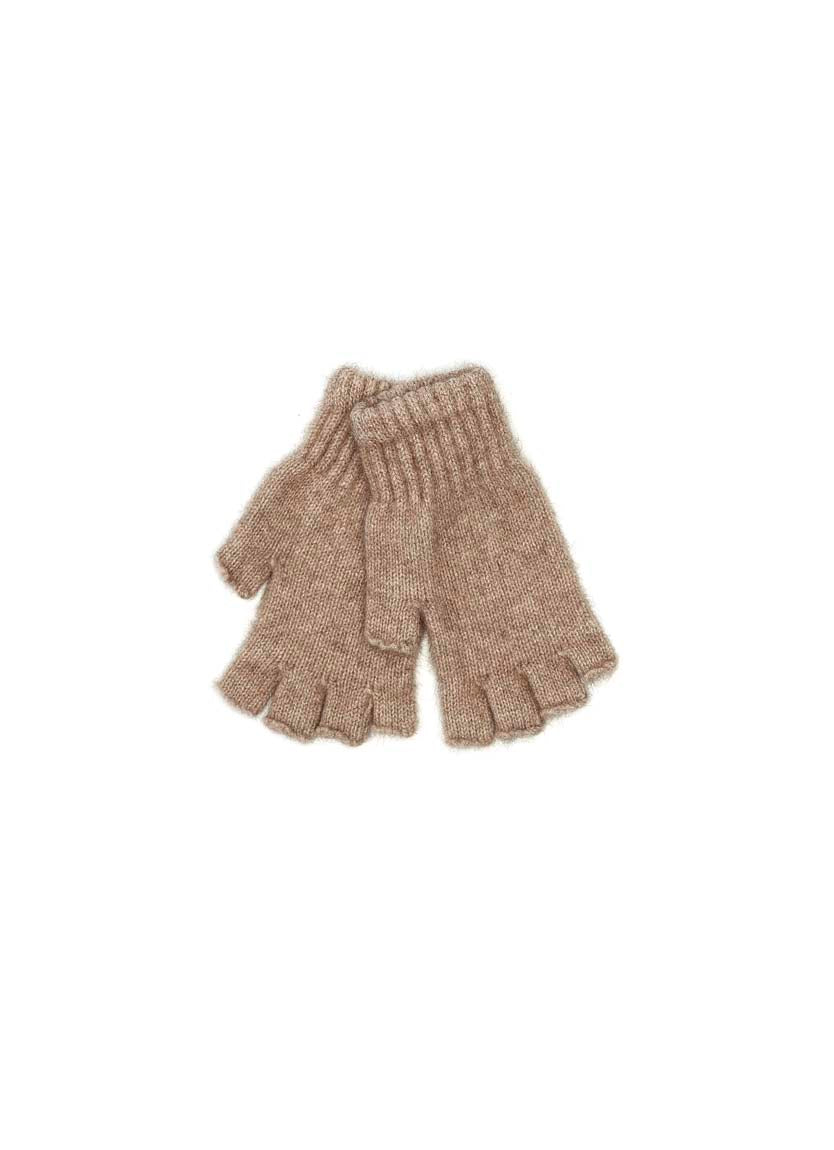 Possum Merino Fingerless Glove - Wheat