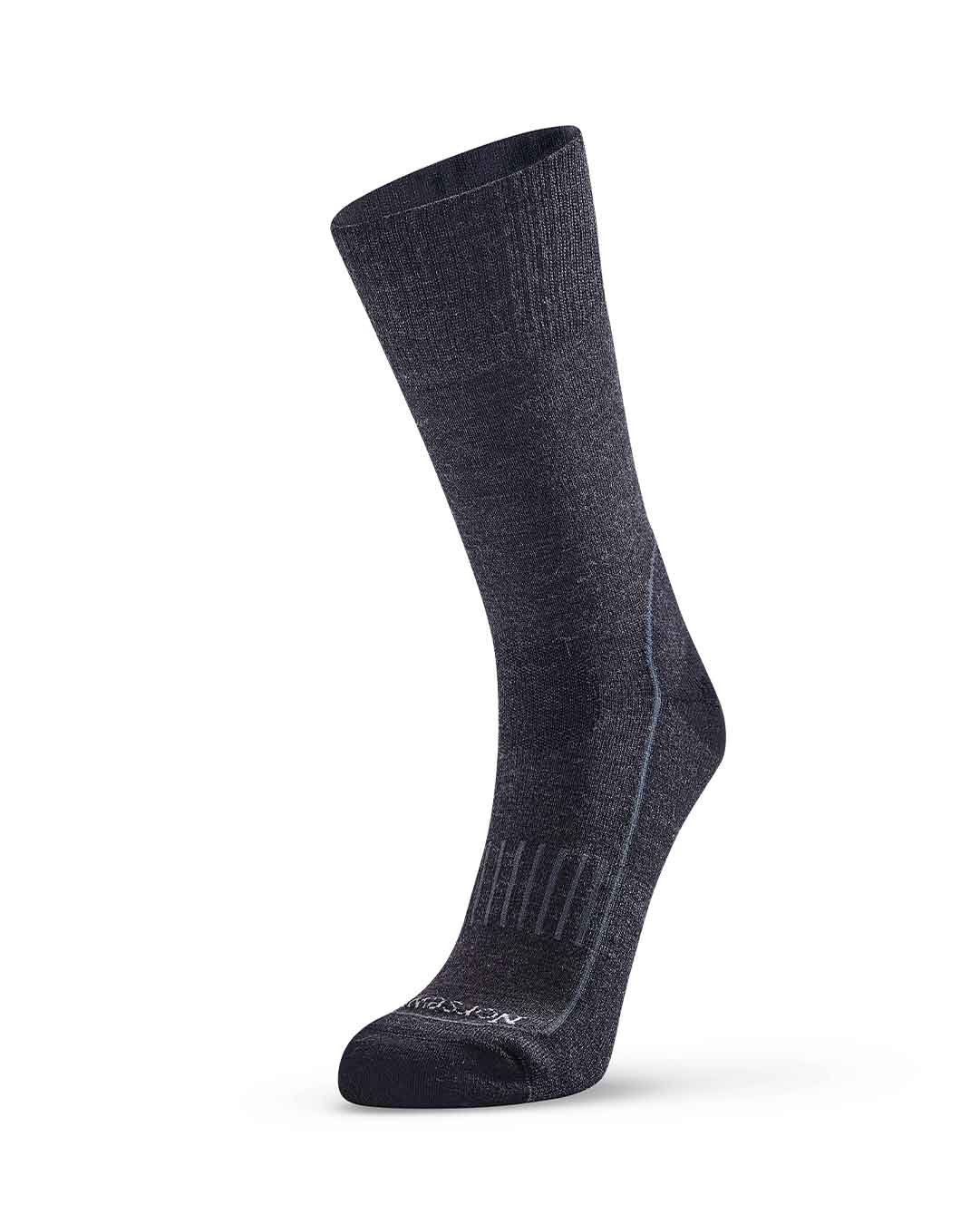 Adventurer Micro Crew Sock - Charcoal with Dark Grey trim