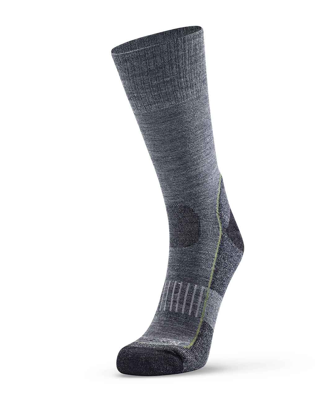 NORSEWEAR Adventurer Micro Crew Sock Grey with Green Trim