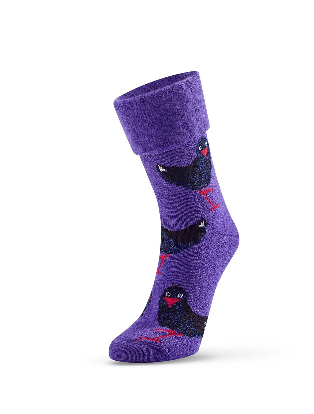 Pukeko Bed Socks - Purple