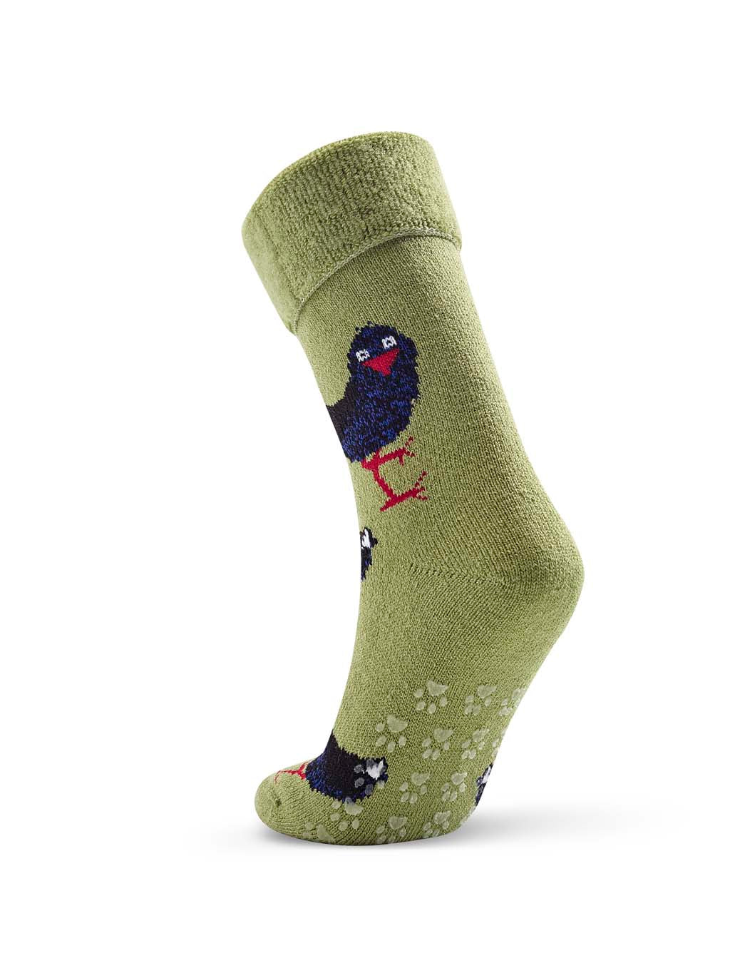 Pukeko Bed Socks - Emerald