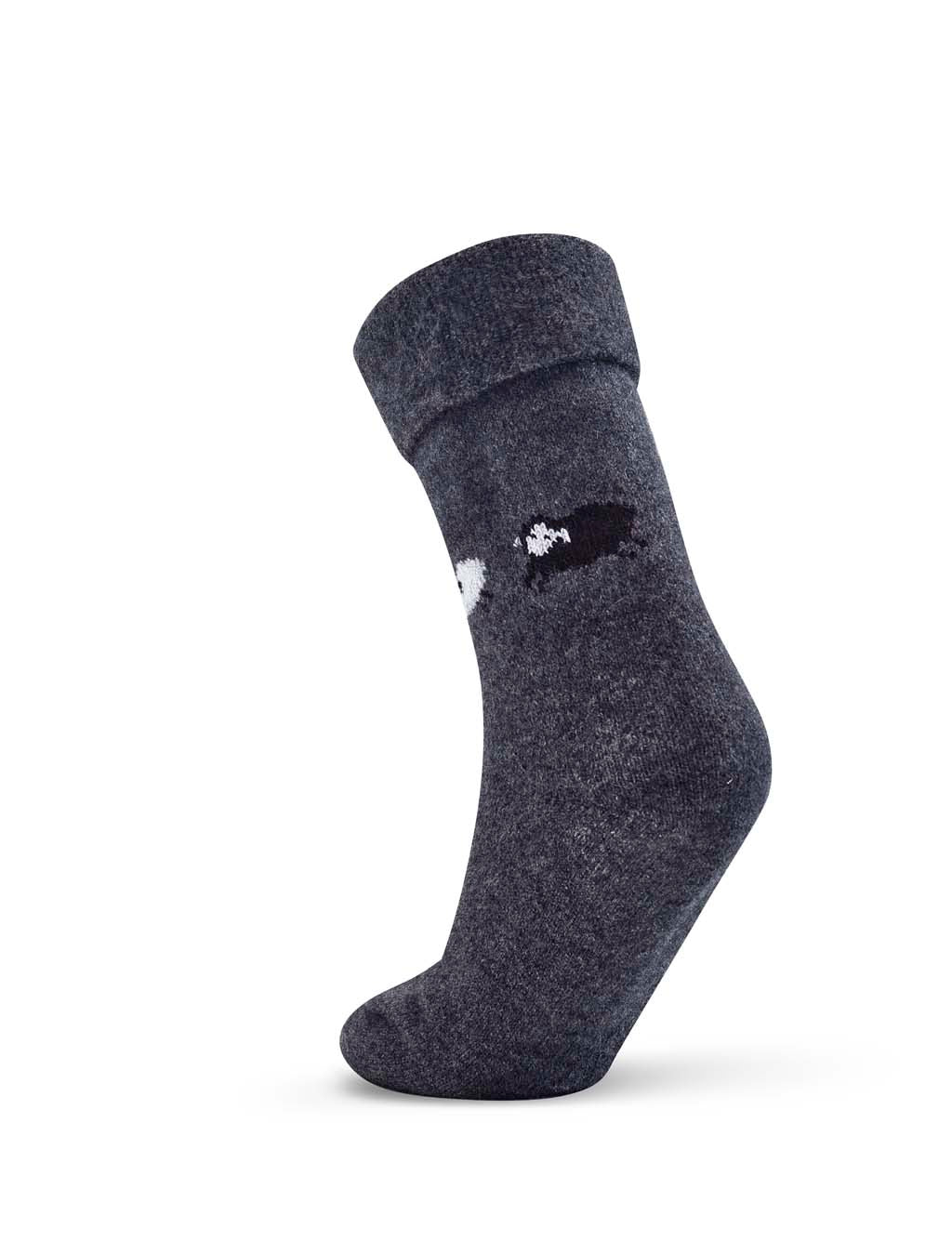 Possum Merino Bed Socks (Sheep) - Pebble Grey