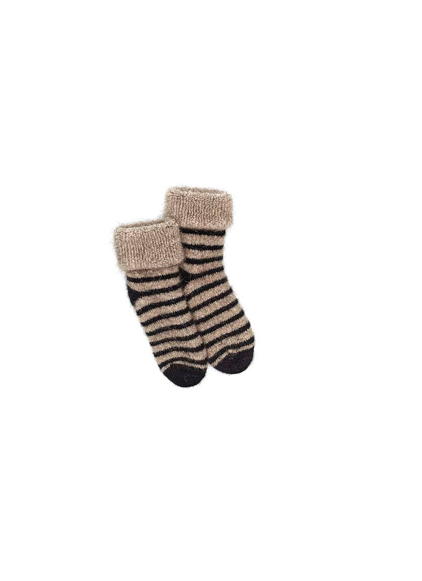 Baby Possum Stripe Sock - Wheat