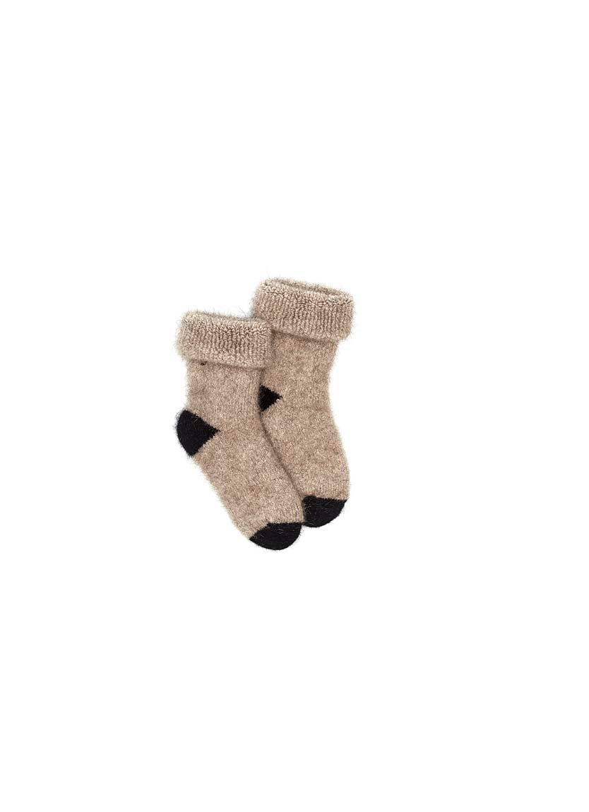 Baby Possum Plain Sock - Wheat