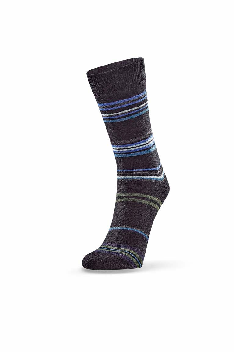 Horizon Stripe Sock - Black
