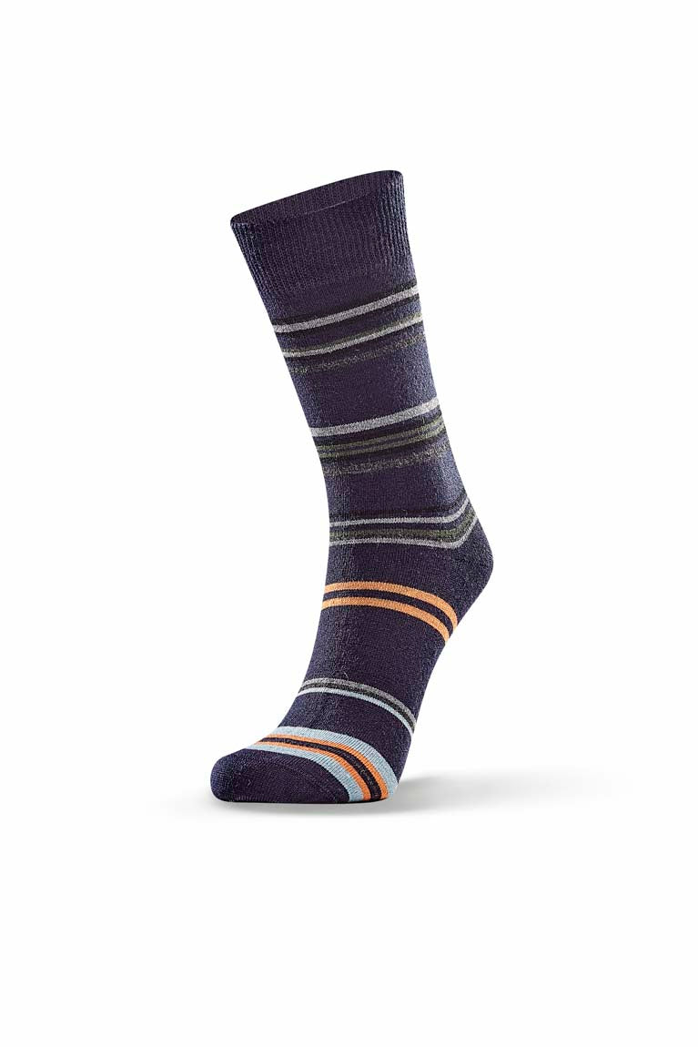 Horizon Stripe Sock - Navy