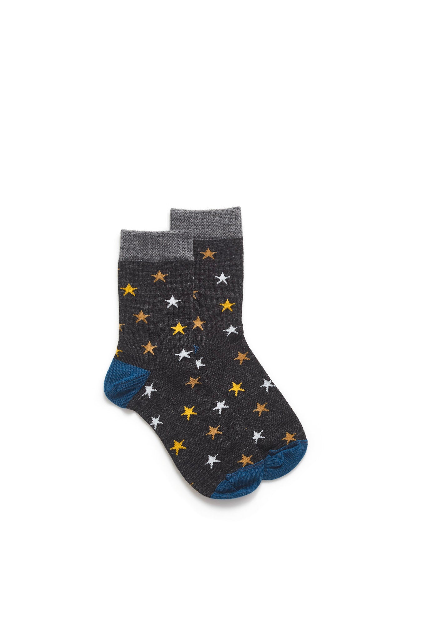 Kids Stars Sock - Charcoal
