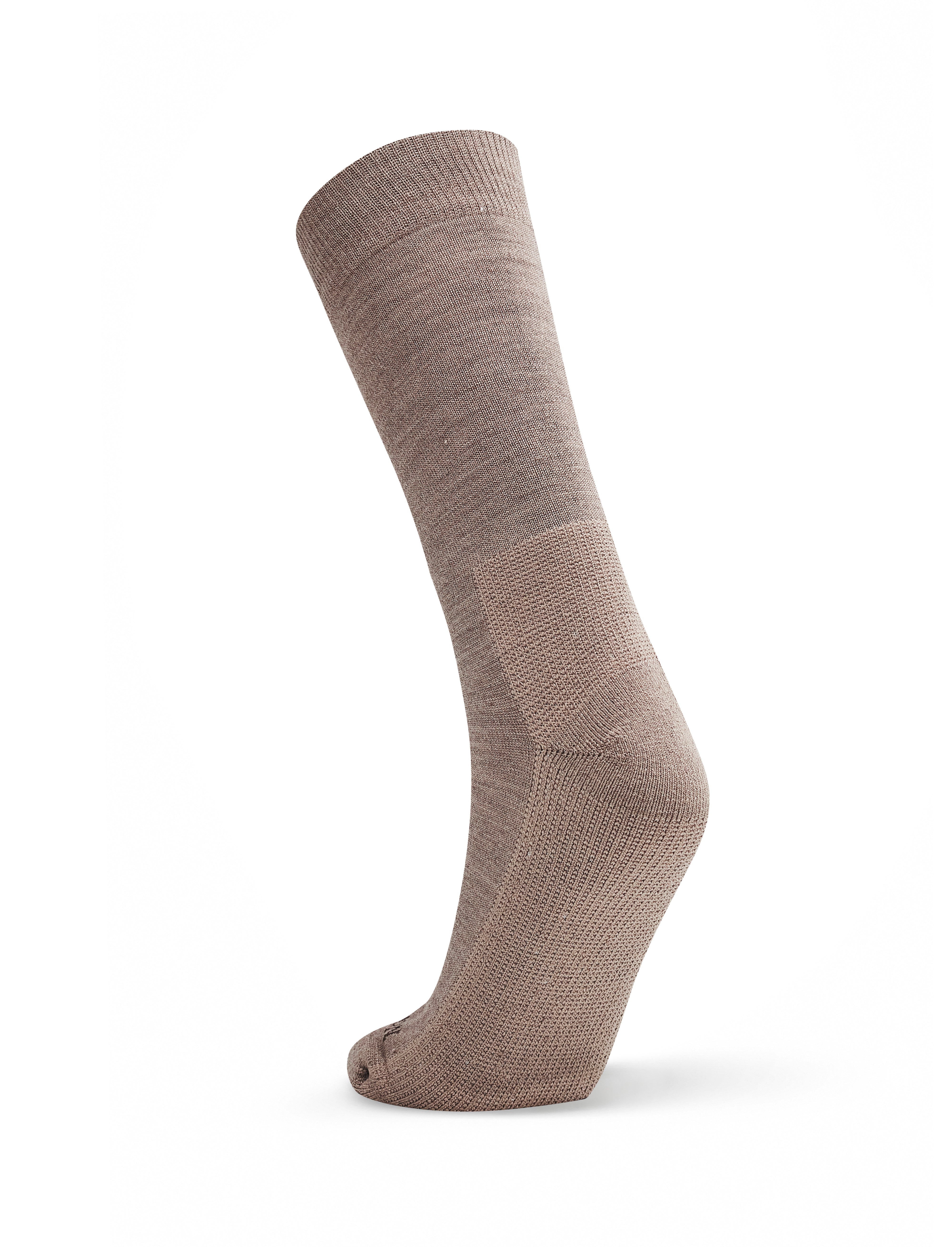 Mens Merino Cushion Sole Sock - Beige